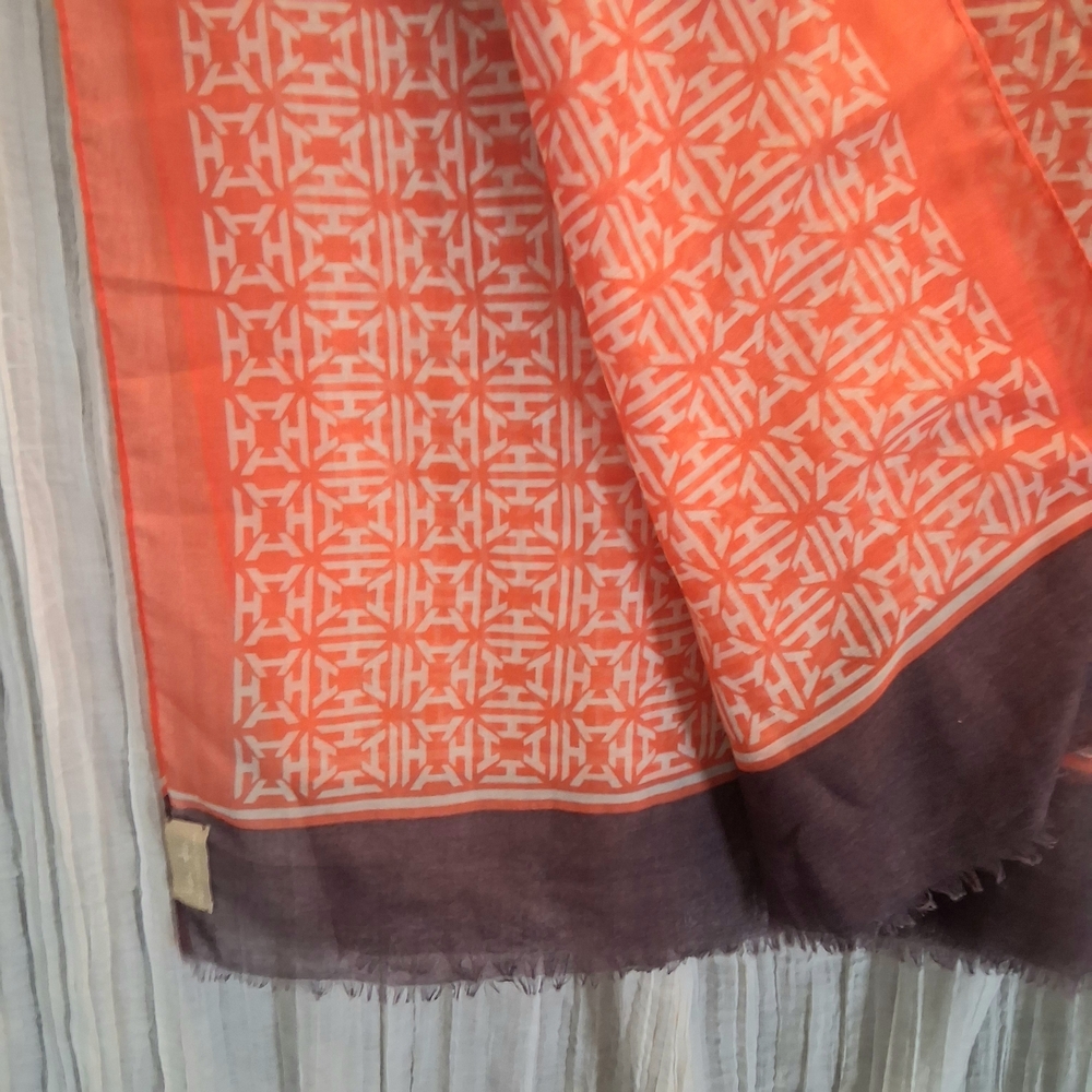 India Hicks Orange and Purple Scarf - Picture 5 of 5